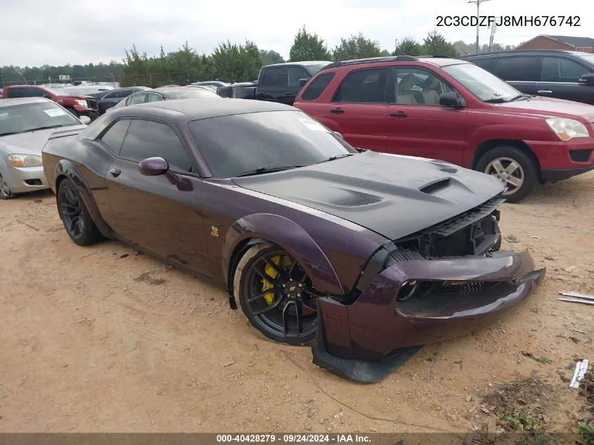 2021 Dodge Challenger R/T Scat Pack Widebody VIN: 2C3CDZFJ8MH676742 Lot: 40428279