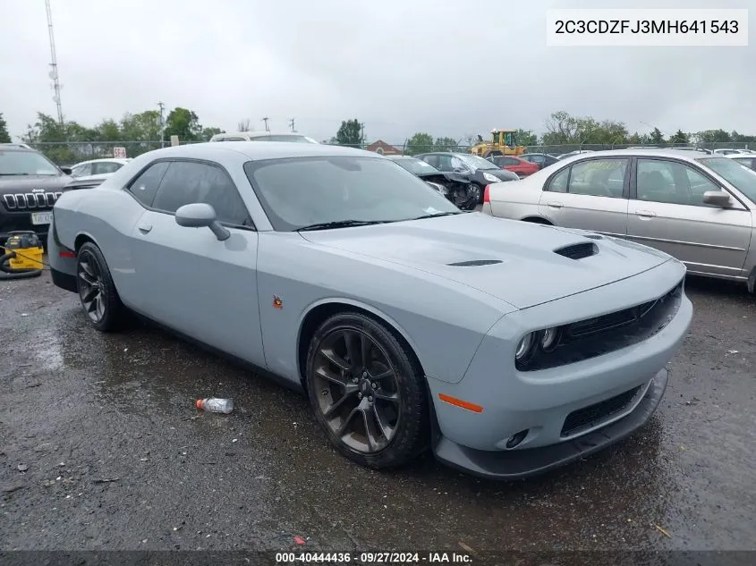 2021 Dodge Challenger R/T Scat Pack VIN: 2C3CDZFJ3MH641543 Lot: 40444436