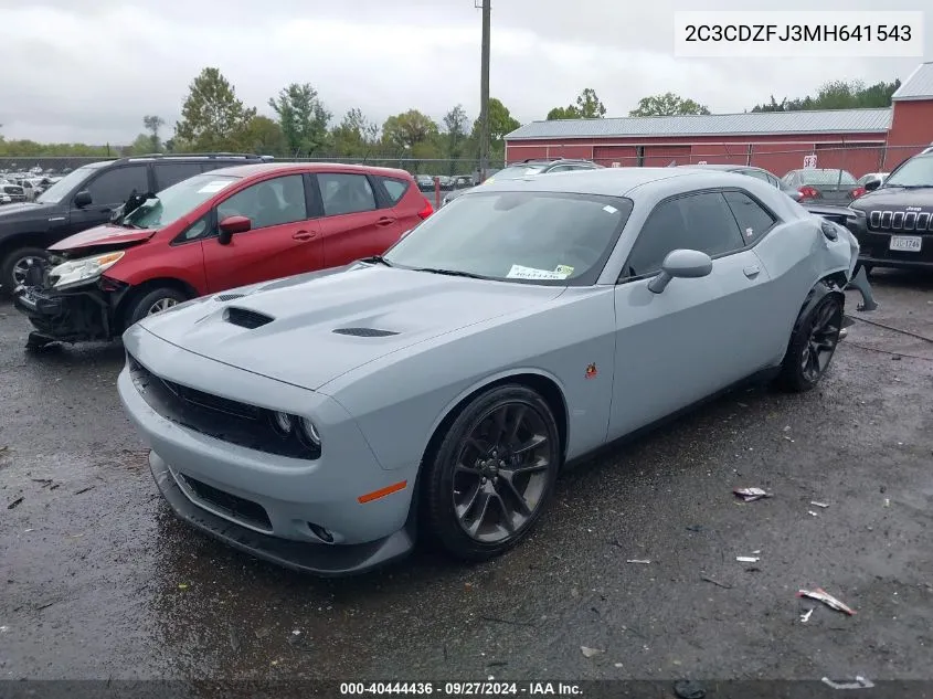 2021 Dodge Challenger R/T Scat Pack VIN: 2C3CDZFJ3MH641543 Lot: 40444436