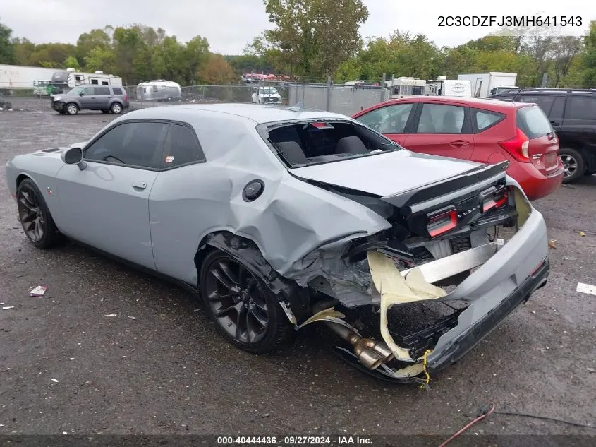 2021 Dodge Challenger R/T Scat Pack VIN: 2C3CDZFJ3MH641543 Lot: 40444436