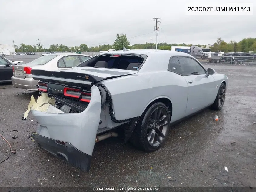 2021 Dodge Challenger R/T Scat Pack VIN: 2C3CDZFJ3MH641543 Lot: 40444436