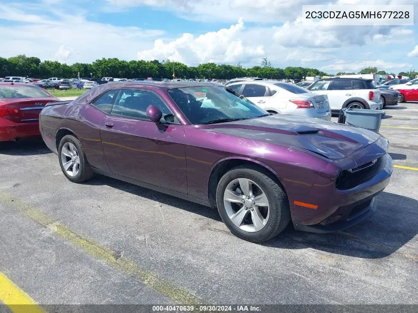 2021 Dodge Challenger Sxt VIN: 2C3CDZAG5MH677228 Lot: 40470639