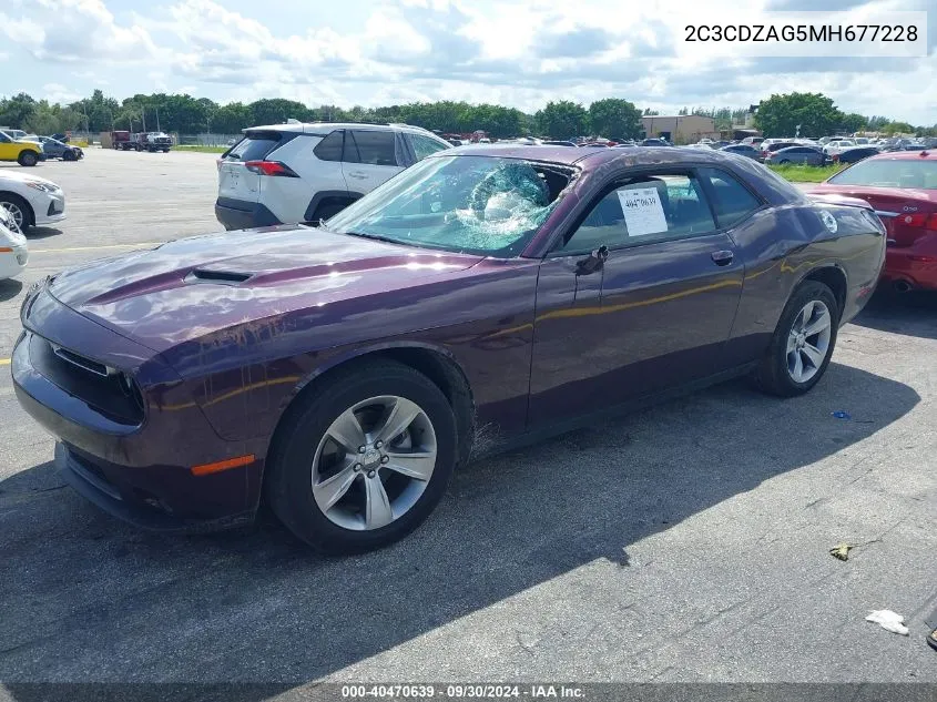 2021 Dodge Challenger Sxt VIN: 2C3CDZAG5MH677228 Lot: 40470639