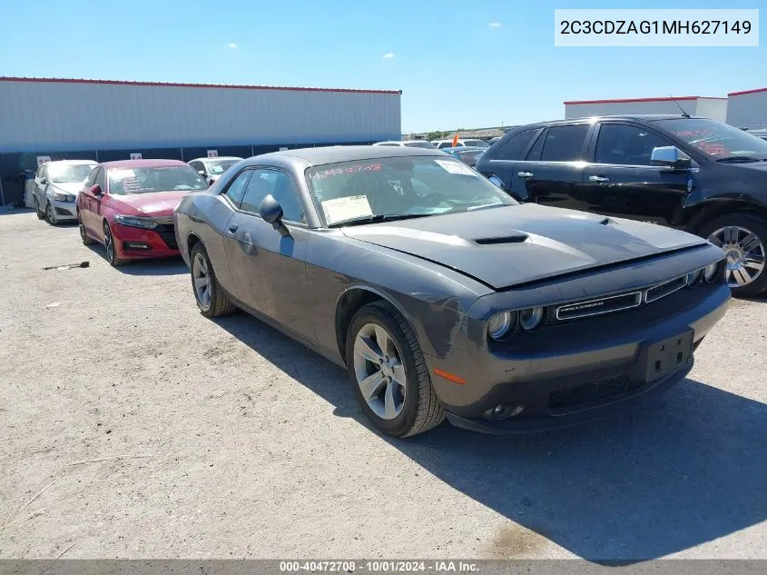 2021 Dodge Challenger Sxt VIN: 2C3CDZAG1MH627149 Lot: 40472708