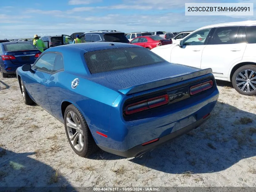 2021 Dodge Challenger R/T VIN: 2C3CDZBT5MH660991 Lot: 40476317