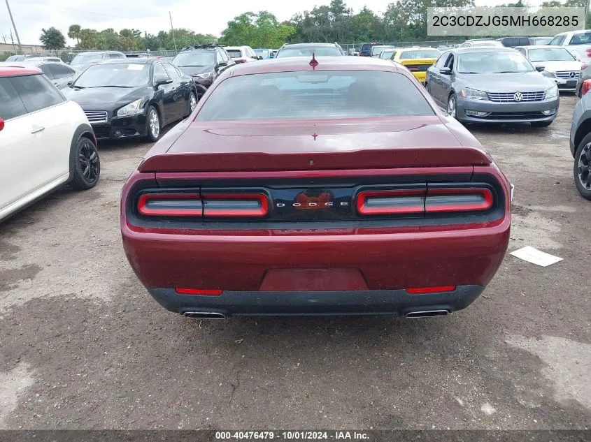 2021 Dodge Challenger Gt VIN: 2C3CDZJG5MH668285 Lot: 40476479