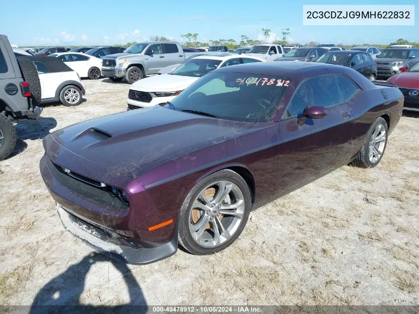 2021 Dodge Challenger Gt VIN: 2C3CDZJG9MH622832 Lot: 40478912