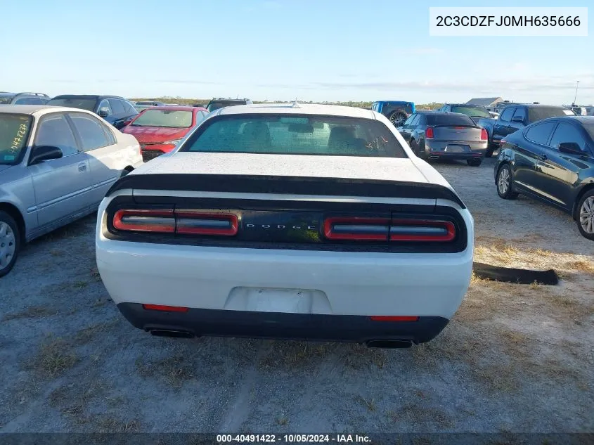 2021 Dodge Challenger R/T Scat Pack VIN: 2C3CDZFJ0MH635666 Lot: 40491422