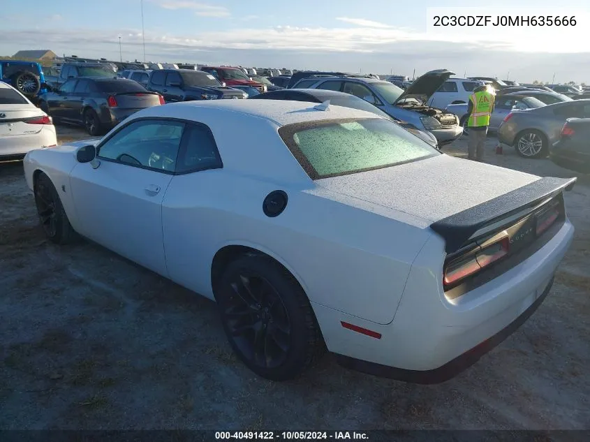 2021 Dodge Challenger R/T Scat Pack VIN: 2C3CDZFJ0MH635666 Lot: 40491422