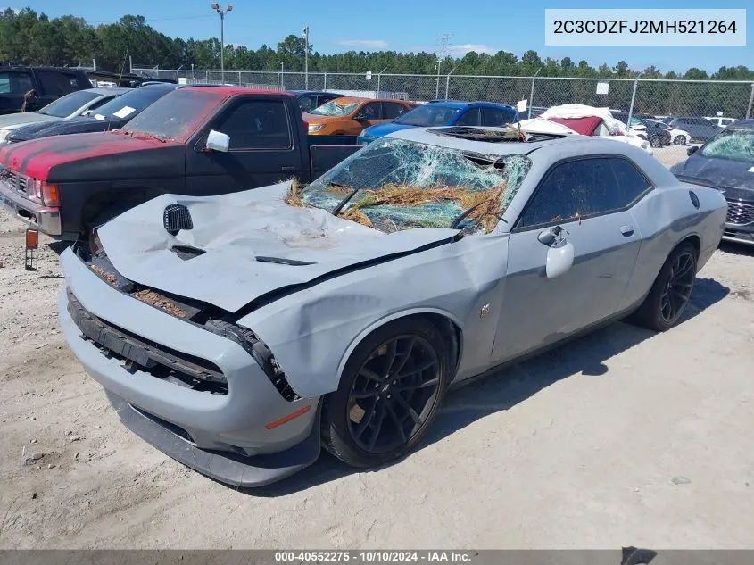 2021 Dodge Challenger R/T Scat Pack VIN: 2C3CDZFJ2MH521264 Lot: 40552275