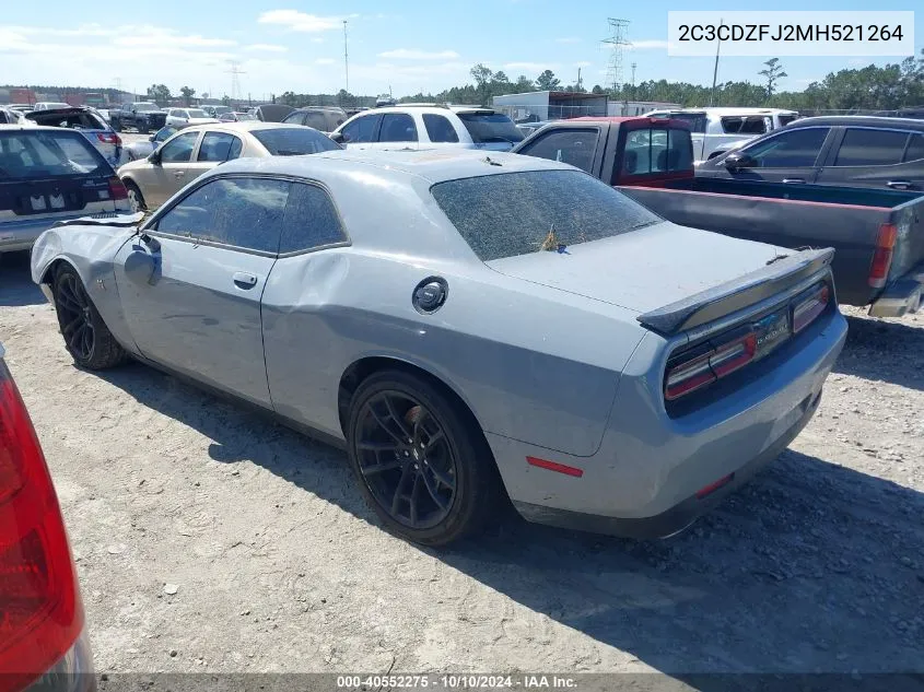 2021 Dodge Challenger R/T Scat Pack VIN: 2C3CDZFJ2MH521264 Lot: 40552275