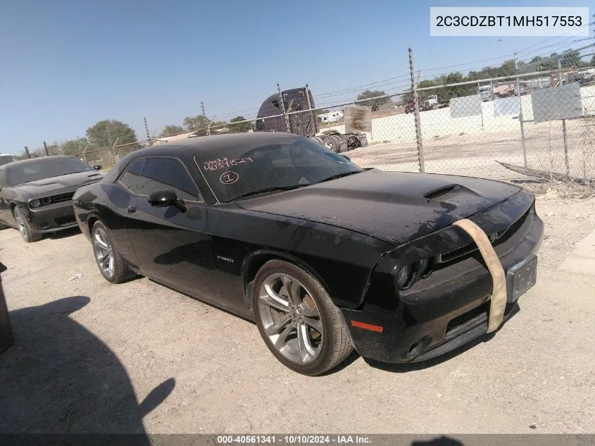 2021 Dodge Challenger R/T VIN: 2C3CDZBT1MH517553 Lot: 40561341