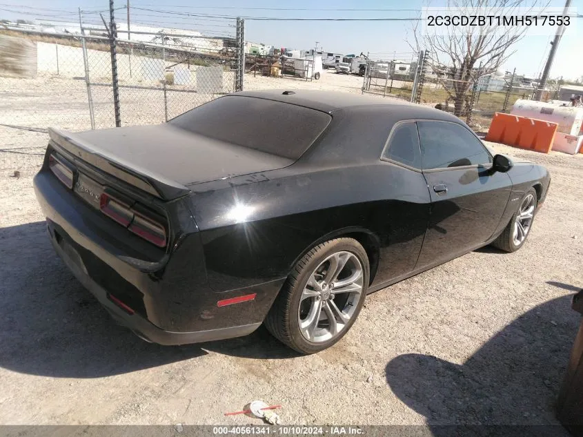 2021 Dodge Challenger R/T VIN: 2C3CDZBT1MH517553 Lot: 40561341