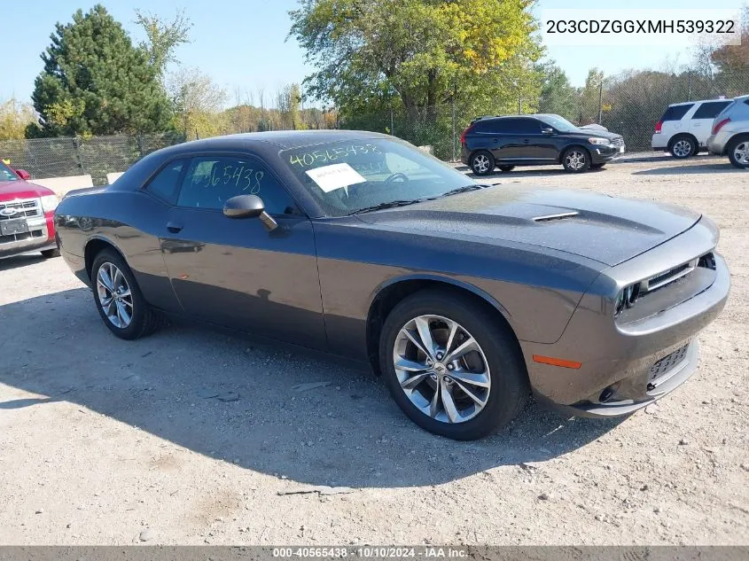 2021 Dodge Challenger Sxt Awd VIN: 2C3CDZGGXMH539322 Lot: 40565438