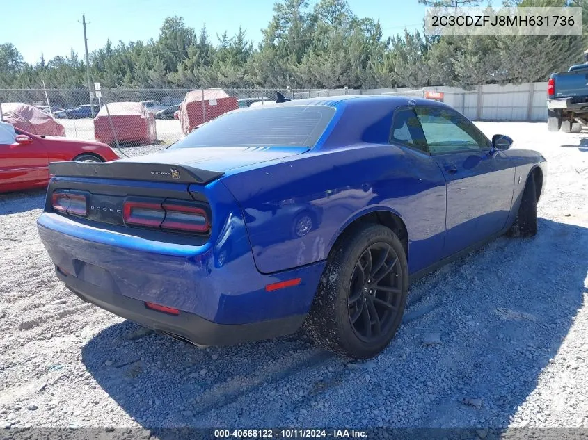 2021 Dodge Challenger R/T Scat Pack VIN: 2C3CDZFJ8MH631736 Lot: 40568122