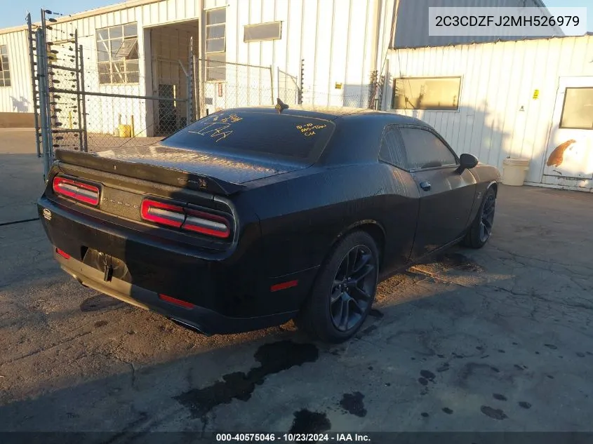 2021 Dodge Challenger R/T Scat Pack VIN: 2C3CDZFJ2MH526979 Lot: 40575046