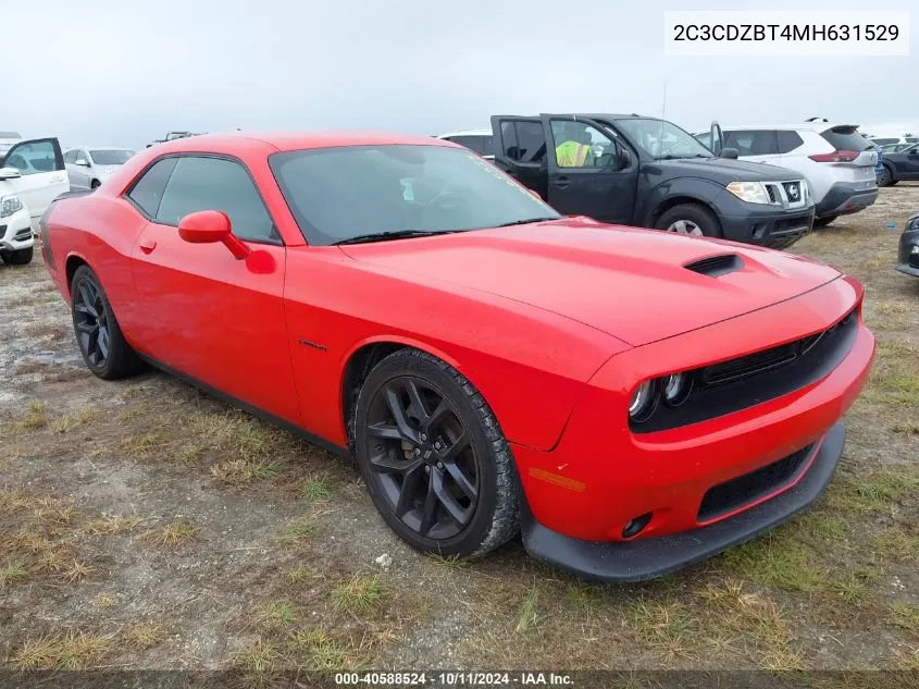 2021 Dodge Challenger R/T VIN: 2C3CDZBT4MH631529 Lot: 40588524