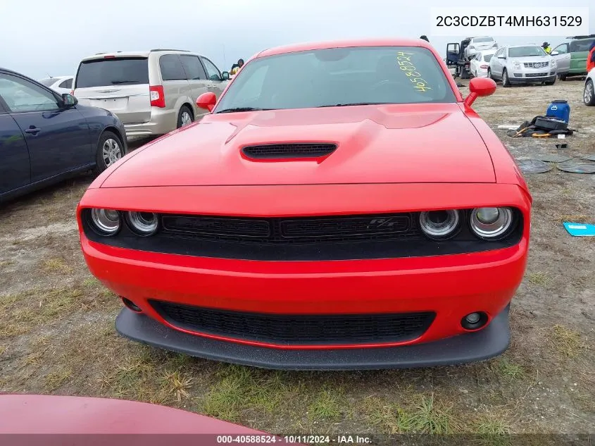 2021 Dodge Challenger R/T VIN: 2C3CDZBT4MH631529 Lot: 40588524