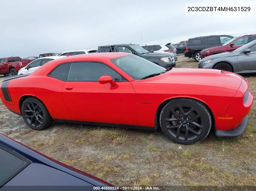 2021 Dodge Challenger R/T VIN: 2C3CDZBT4MH631529 Lot: 40588524