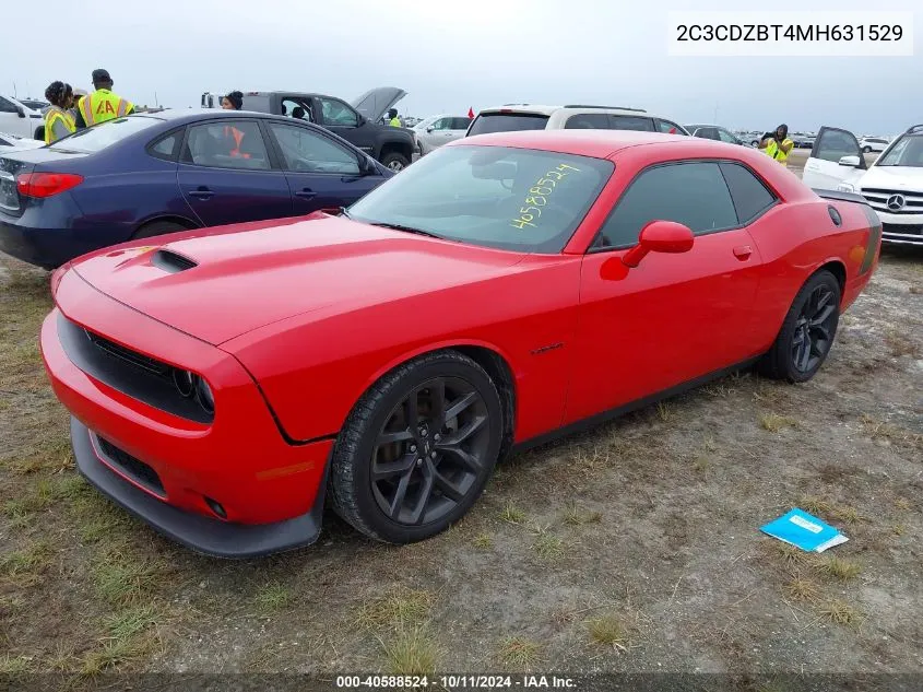 2021 Dodge Challenger R/T VIN: 2C3CDZBT4MH631529 Lot: 40588524