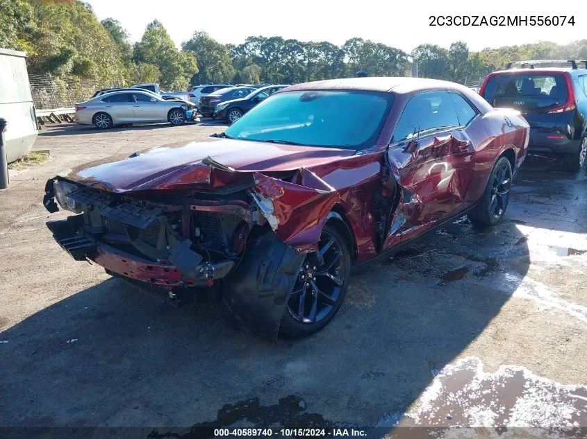 2021 Dodge Challenger Sxt VIN: 2C3CDZAG2MH556074 Lot: 40589740