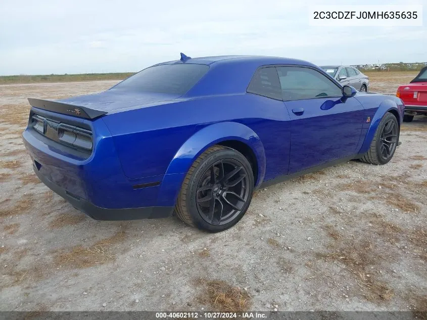 2021 Dodge Challenger R/T Scat Pack Widebody VIN: 2C3CDZFJ0MH635635 Lot: 40602112