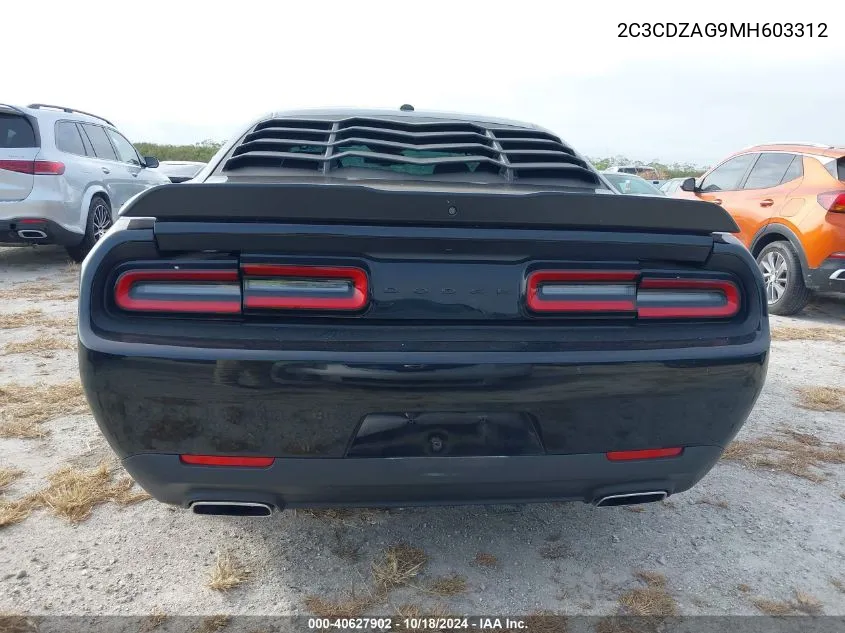 2C3CDZAG9MH603312 2021 Dodge Challenger Sxt