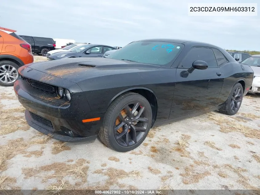 2C3CDZAG9MH603312 2021 Dodge Challenger Sxt