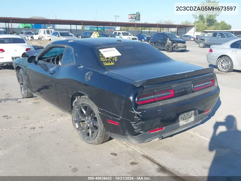 2C3CDZAG5MH673597 2021 Dodge Challenger Sxt