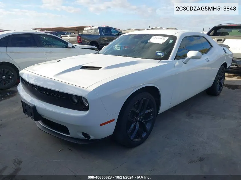 2021 Dodge Challenger Sxt VIN: 2C3CDZAG5MH513848 Lot: 40630628