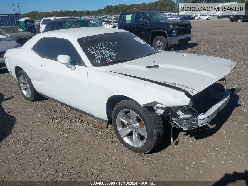 2021 Dodge Challenger Sxt VIN: 2C3CDZAG1MH546880 Lot: 40638589