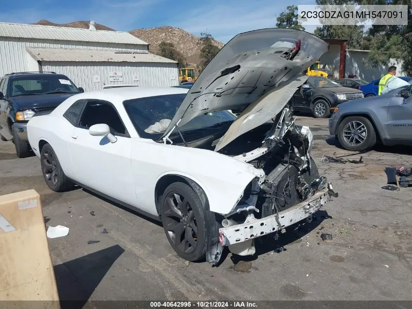 2021 Dodge Challenger Sxt VIN: 2C3CDZAG1MH547091 Lot: 40642995