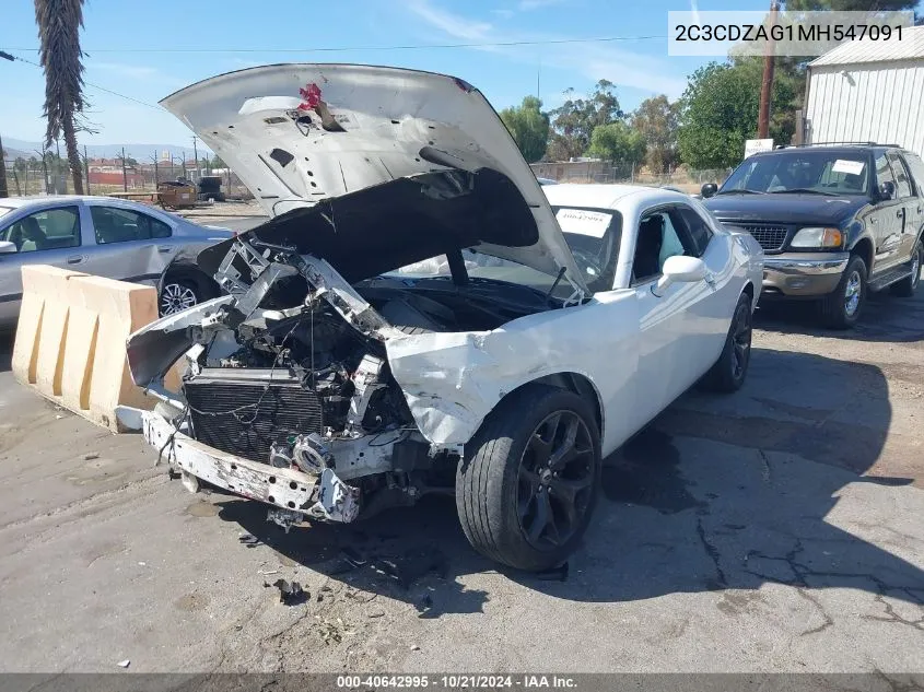 2021 Dodge Challenger Sxt VIN: 2C3CDZAG1MH547091 Lot: 40642995