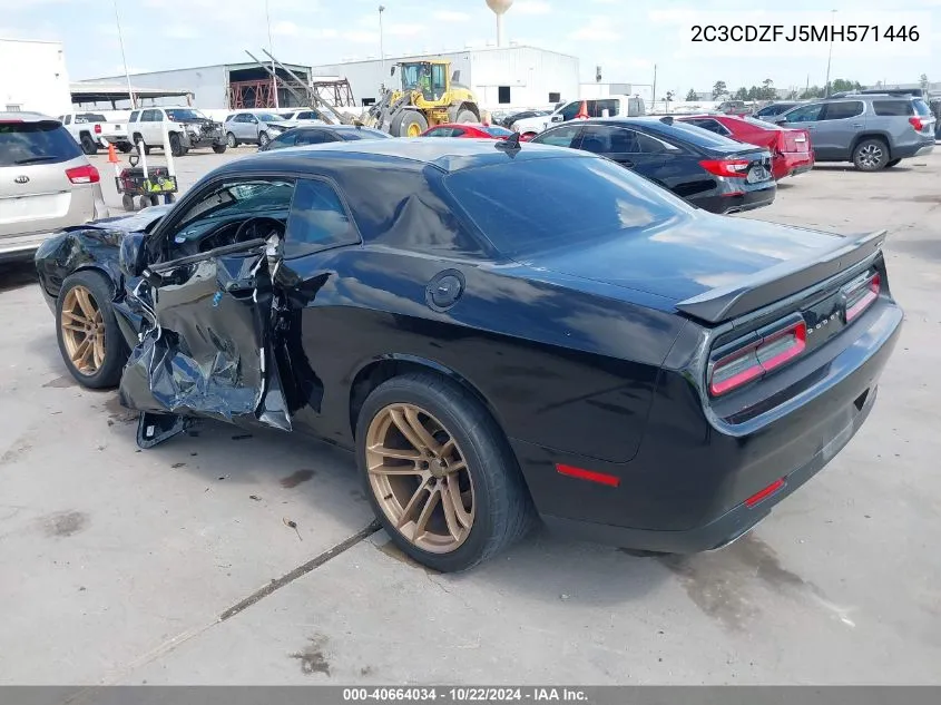 2021 Dodge Challenger R/T Scat Pack VIN: 2C3CDZFJ5MH571446 Lot: 40664034