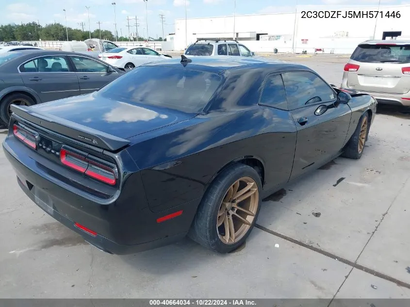 2021 Dodge Challenger R/T Scat Pack VIN: 2C3CDZFJ5MH571446 Lot: 40664034