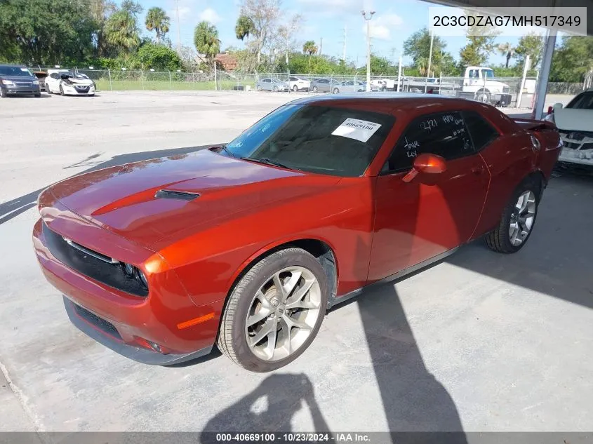 2C3CDZAG7MH517349 2021 Dodge Challenger Sxt