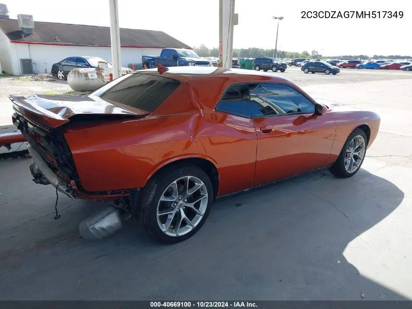 2C3CDZAG7MH517349 2021 Dodge Challenger Sxt