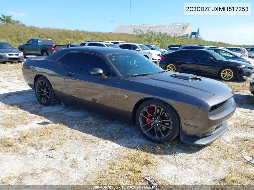 2021 Dodge Challenger R/T Scat Pack VIN: 2C3CDZFJXMH517253 Lot: 40678963