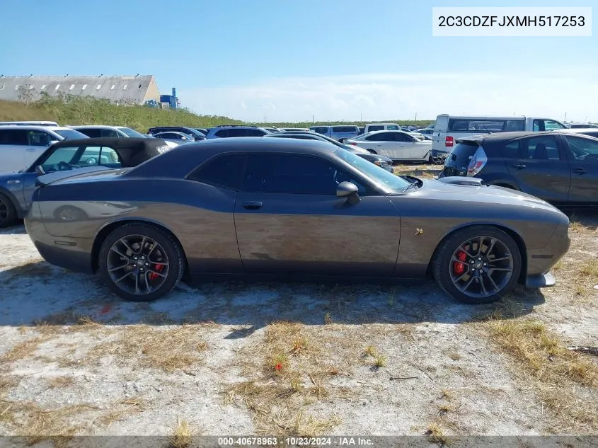 2021 Dodge Challenger R/T Scat Pack VIN: 2C3CDZFJXMH517253 Lot: 40678963