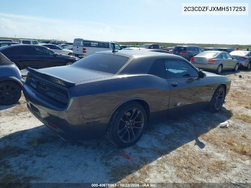 2021 Dodge Challenger R/T Scat Pack VIN: 2C3CDZFJXMH517253 Lot: 40678963