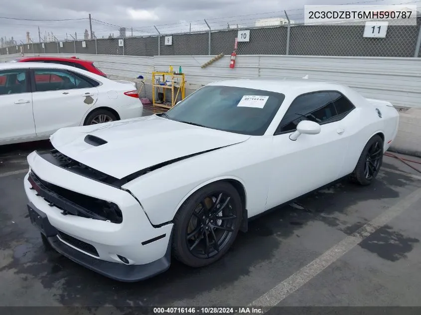 2021 Dodge Challenger R/T VIN: 2C3CDZBT6MH590787 Lot: 40716146