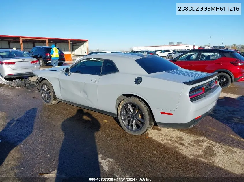 2021 Dodge Challenger Sxt Awd VIN: 2C3CDZGG8MH611215 Lot: 40737938