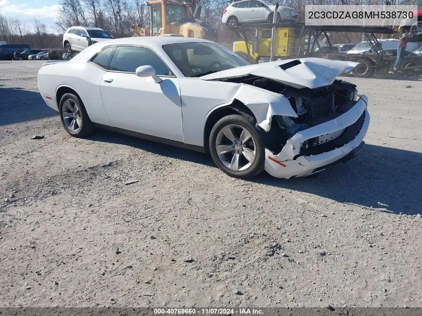 2021 Dodge Challenger Sxt VIN: 2C3CDZAG8MH538730 Lot: 40769660