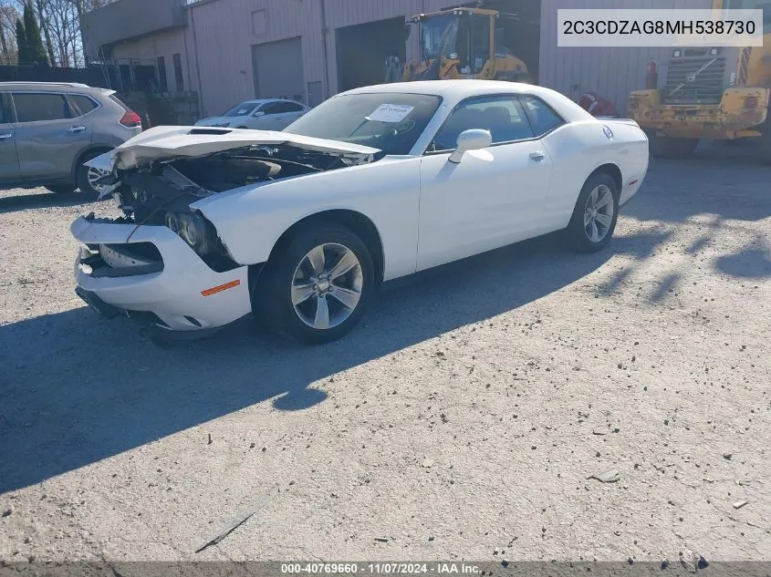 2021 Dodge Challenger Sxt VIN: 2C3CDZAG8MH538730 Lot: 40769660