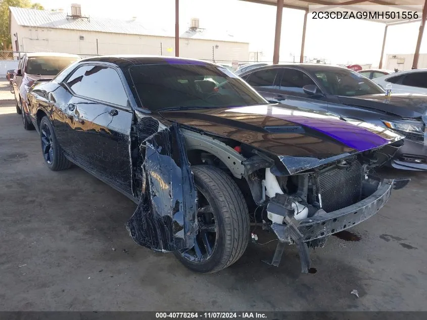 2021 Dodge Challenger Sxt VIN: 2C3CDZAG9MH501556 Lot: 40778264