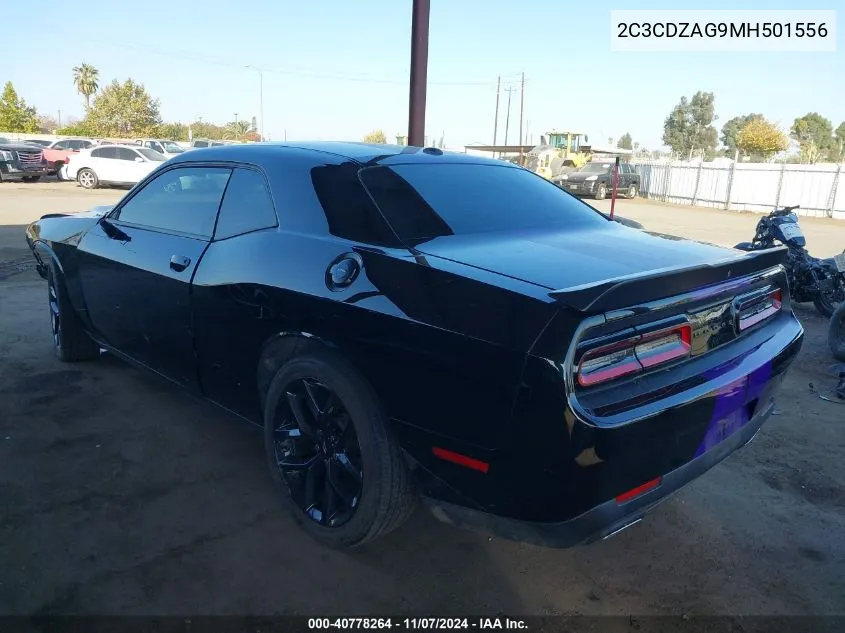 2021 Dodge Challenger Sxt VIN: 2C3CDZAG9MH501556 Lot: 40778264