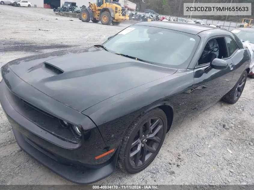 2021 Dodge Challenger R/T VIN: 2C3CDZBT9MH655633 Lot: 40834170