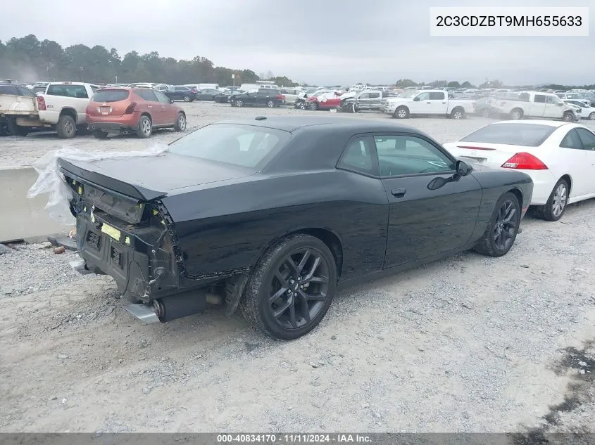 2021 Dodge Challenger R/T VIN: 2C3CDZBT9MH655633 Lot: 40834170