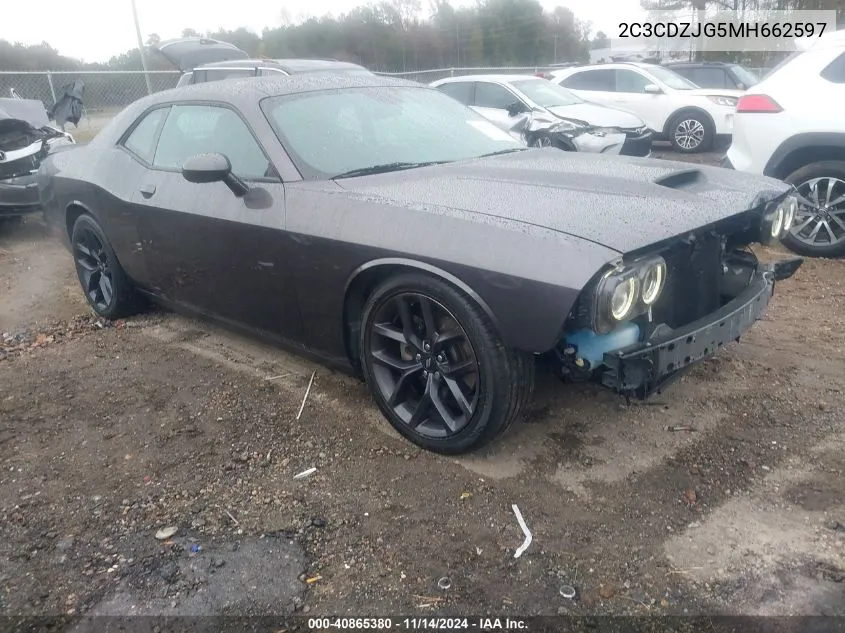 2C3CDZJG5MH662597 2021 Dodge Challenger Gt