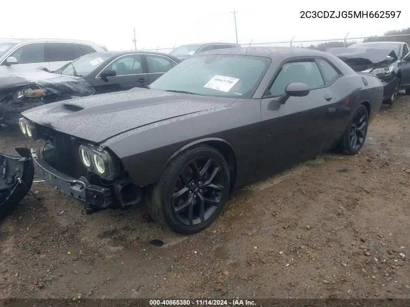 2C3CDZJG5MH662597 2021 Dodge Challenger Gt